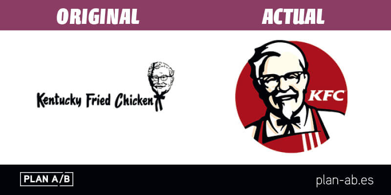 Logotipo de KFC original y actual