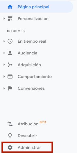 administrar cuenta de Analytics administrar cuenta de Analytics