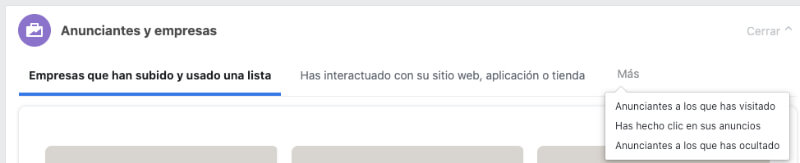 Anunciantes y empresas publicidad Facebook