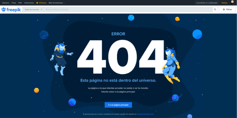 Freepik error 404