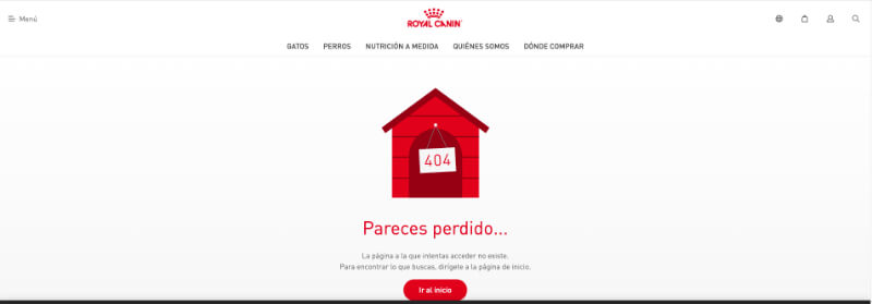 Royal Canin error 404