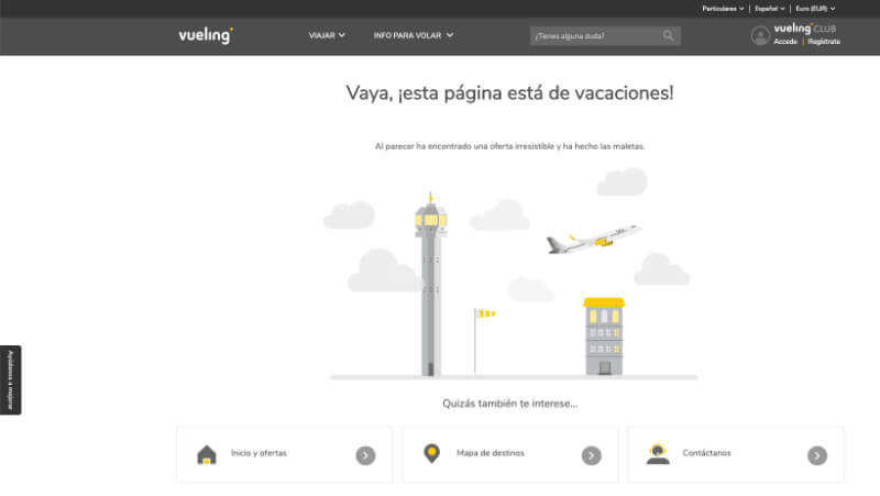 Vueling error 404
