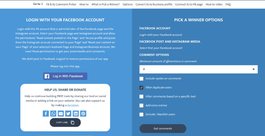 Sorteos Comment Picker