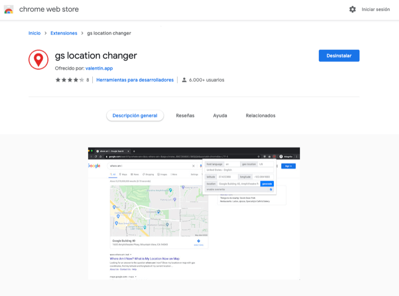 cambiar ubicacion de busqueda google