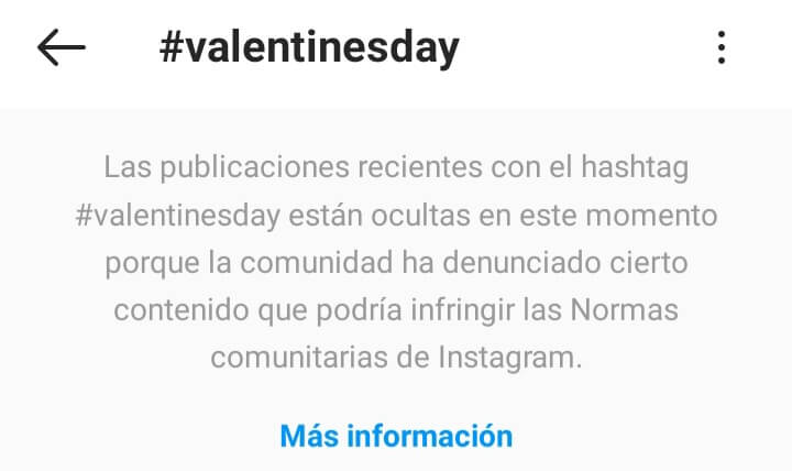 Hashtags baneados Instagram
