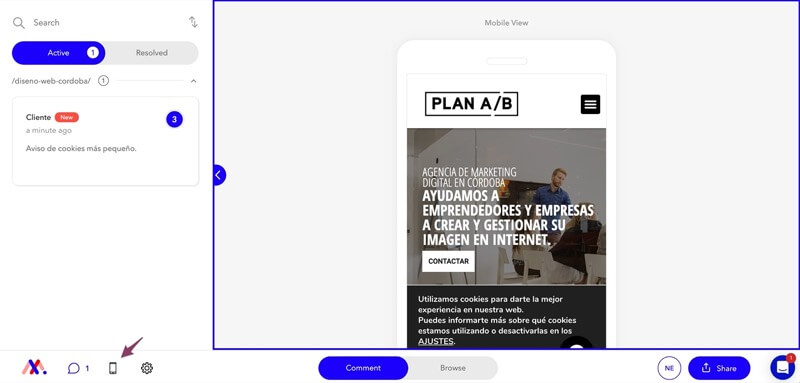 Cambios en el diseño responsive para versión móvil